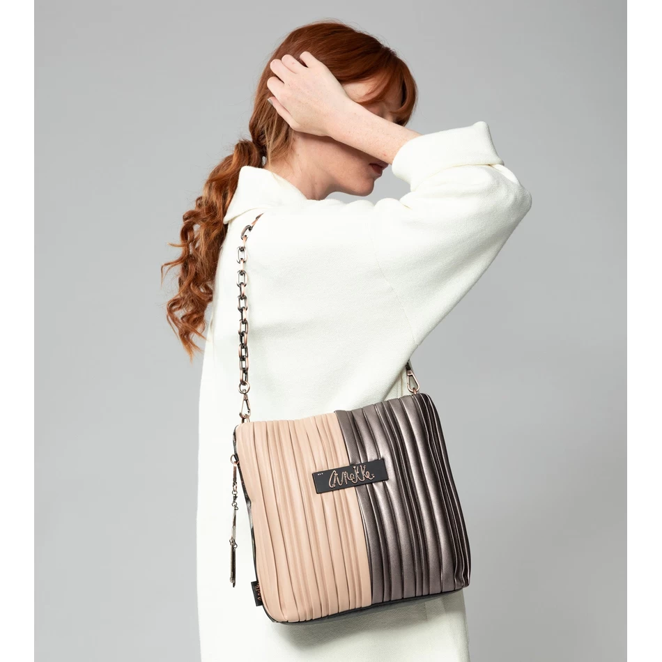 Anekke Shōen Paleti çift Taraflı Pilili Omuz çantası