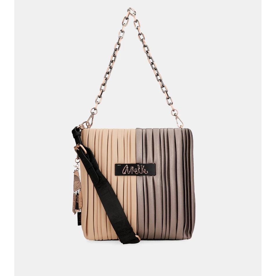 Anekke Shōen Paleti çift Taraflı Pilili Omuz çantası