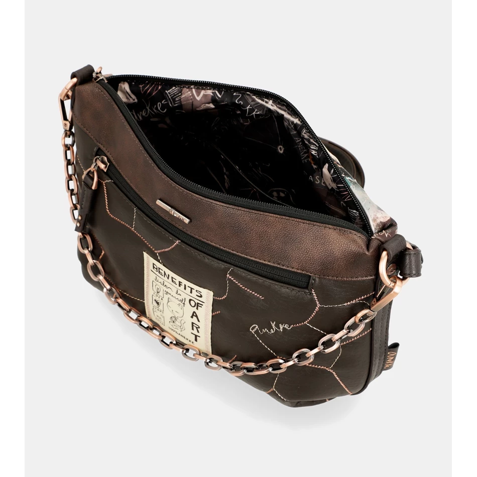 Anekke Shōen Padded shoulder bag with metallic handle