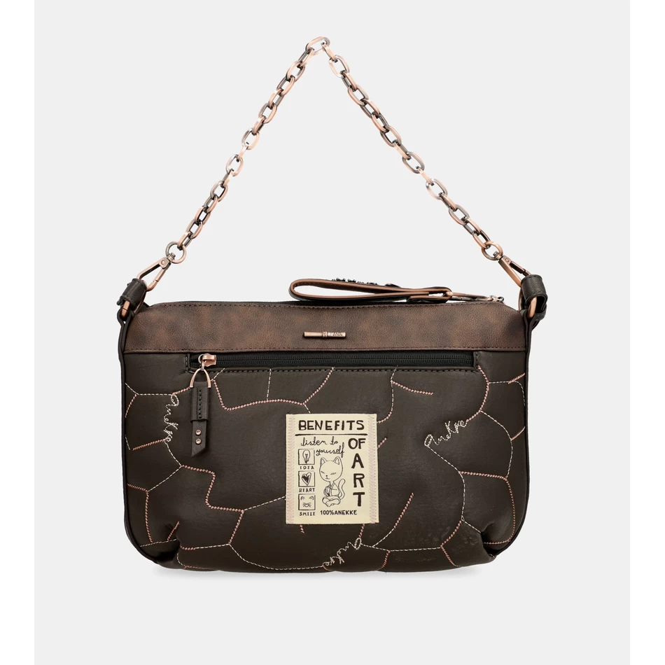 Anekke Shōen Padded shoulder bag with metallic handle