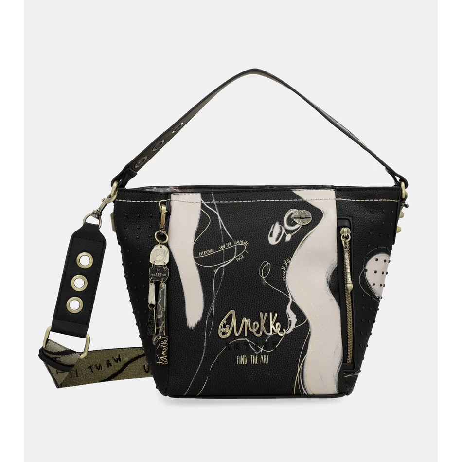 Anekke Nature Shodō Vidēji Melna Rokassomiņa