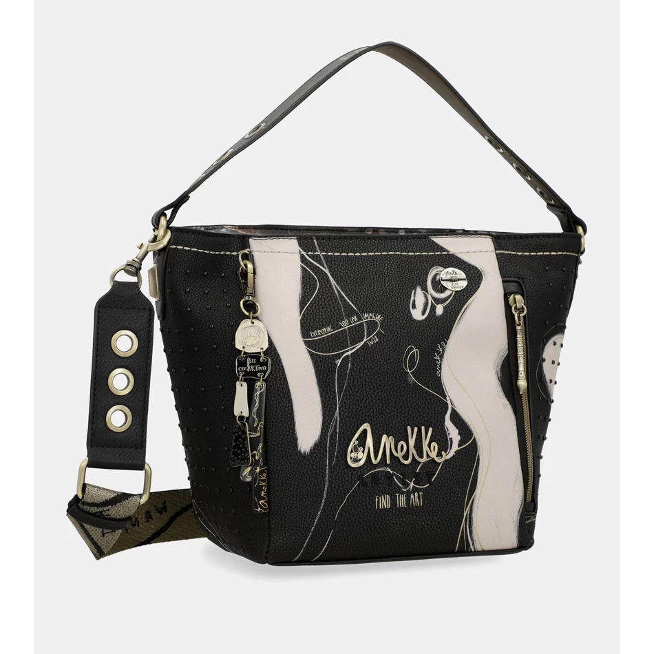 Anekke Nature Shodō Vidēji Melna Rokassomiņa