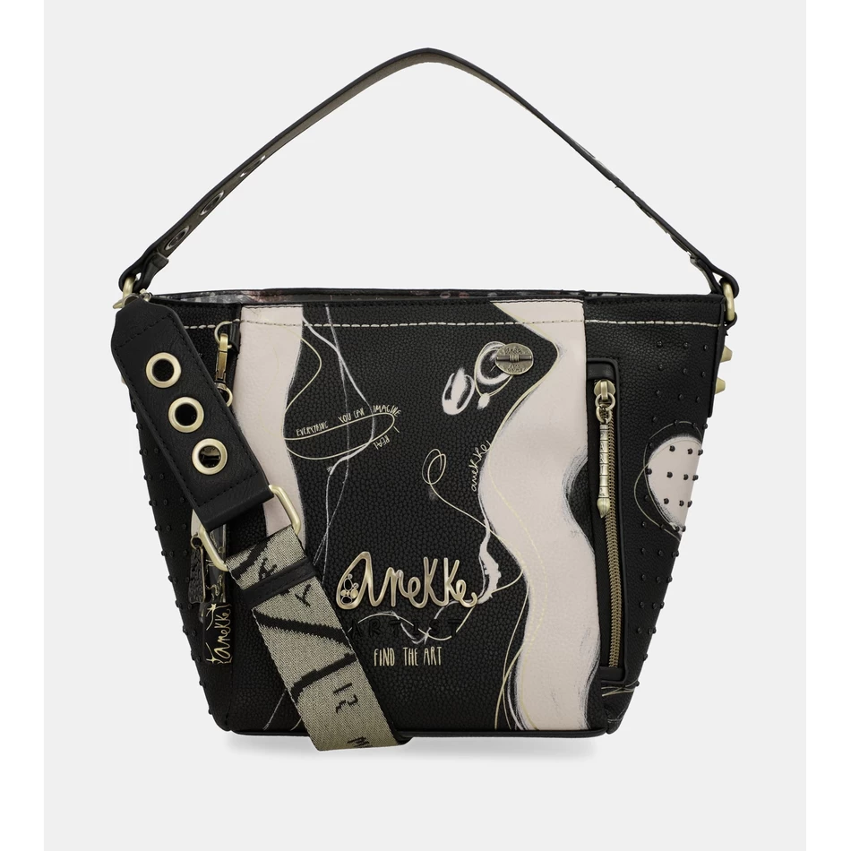 Anekke Nature Shodō Vidēji Melna Rokassomiņa