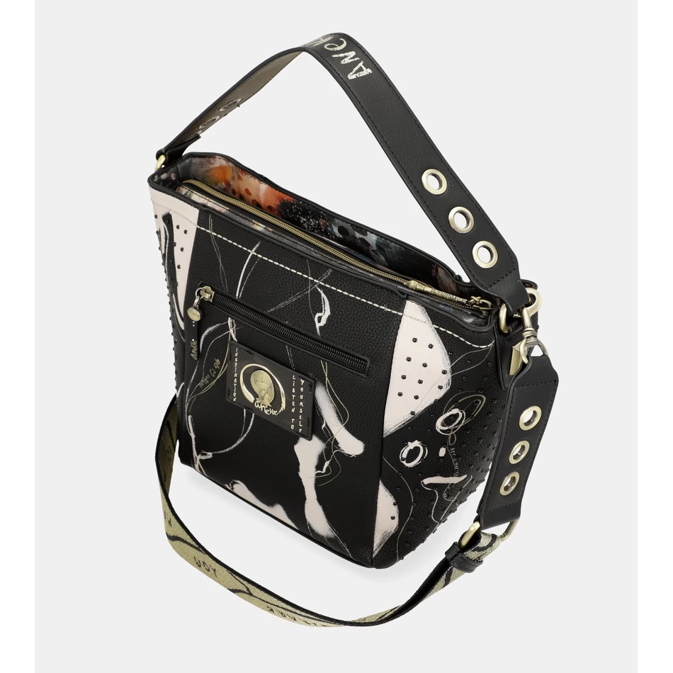 Anekke Nature Shodō Vidēji Melna Rokassomiņa