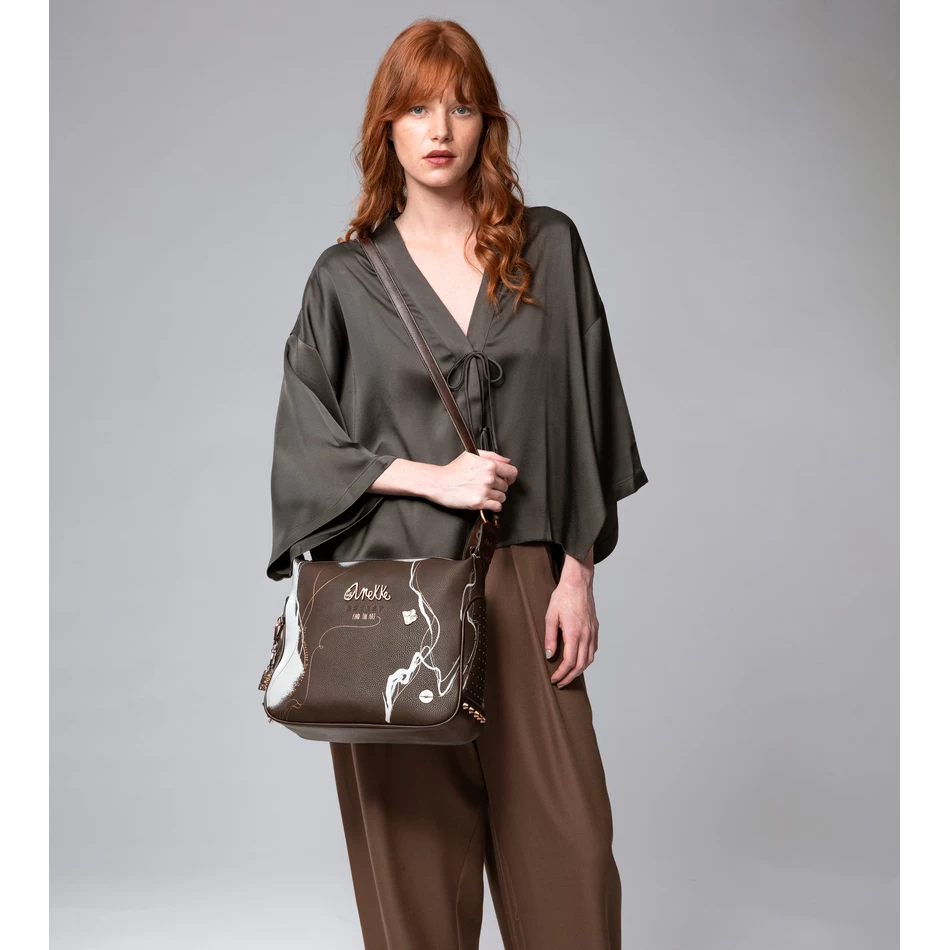 Anekke Nature Shodō Ruskea Olkalaukku