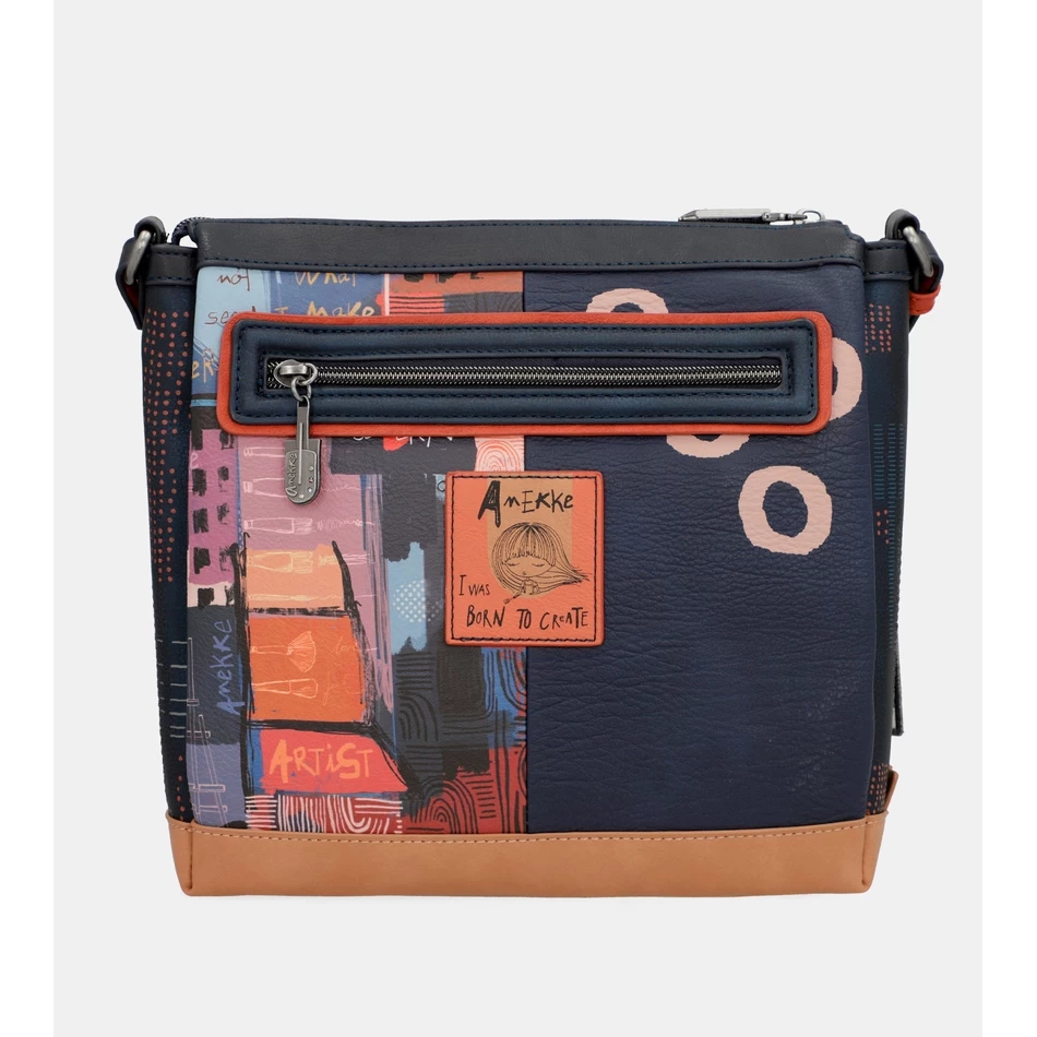 Anekke Eigentijdse Rechthoekige Schoudertas Met 3 Vakken Eigentijds