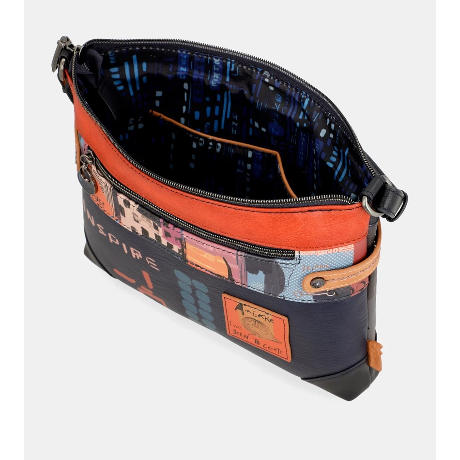 Anekke Nykyaikainen Suuri Painettu Olkalaukku