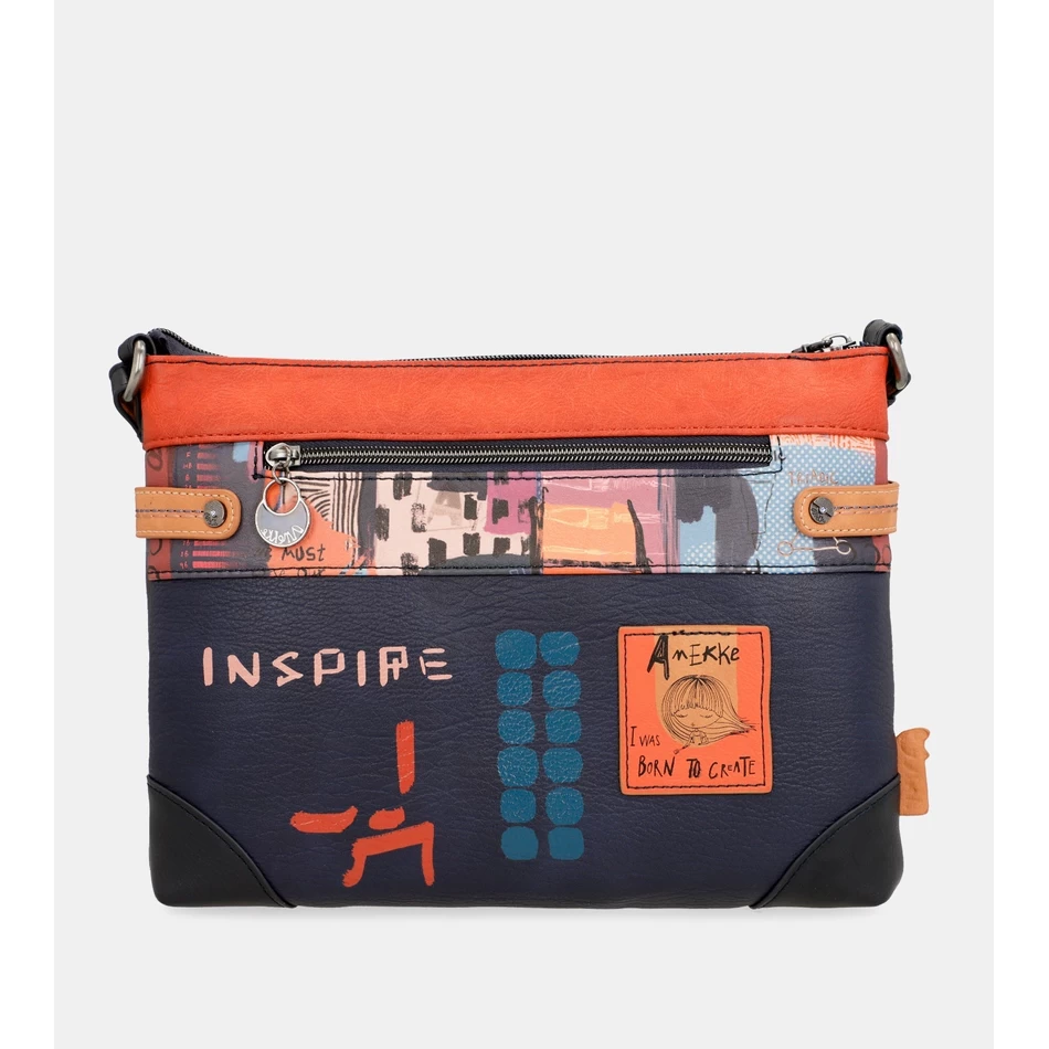 Anekke Nykyaikainen Suuri Painettu Olkalaukku