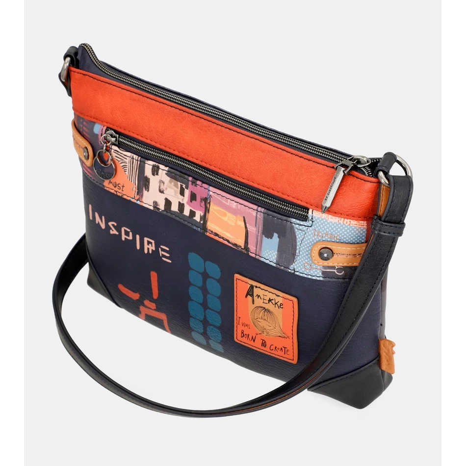 Anekke Nykyaikainen Suuri Painettu Olkalaukku