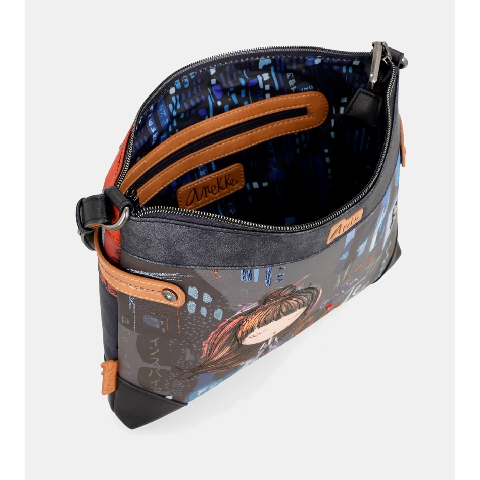 Anekke Nykyaikainen Suuri Painettu Olkalaukku