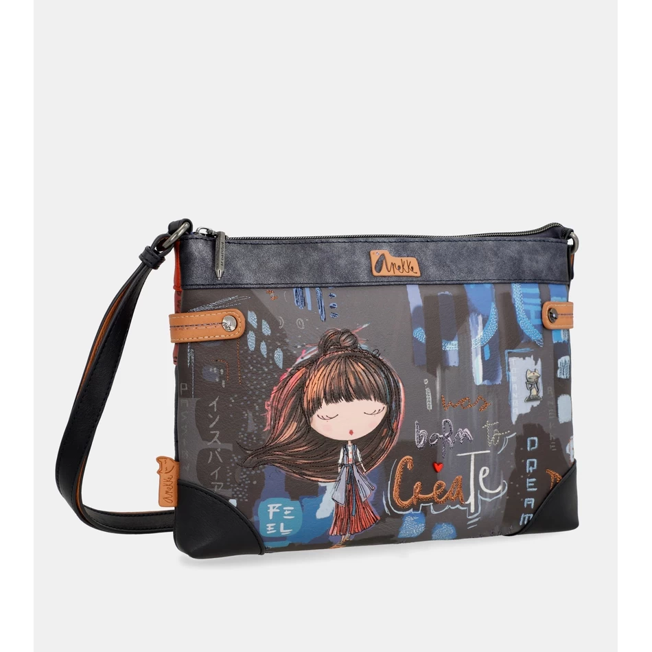 Anekke Kaasaegne Suur Trükitud õlakott