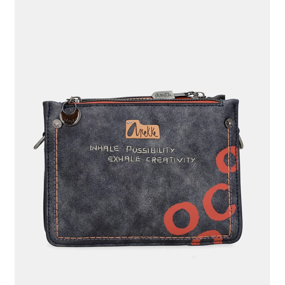 Anekke Nagare 3-osastoinen Pieni Olkalaukku