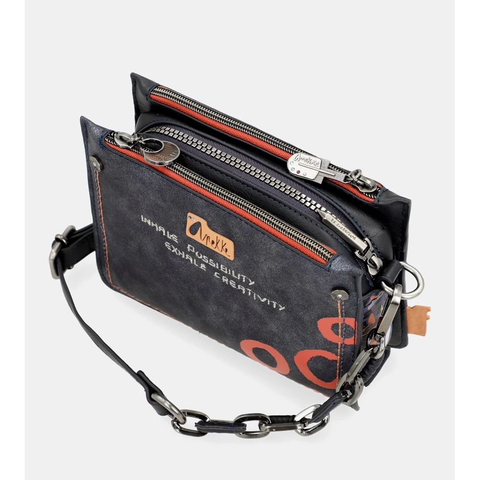 Anekke Nagare 3-osastoinen Pieni Olkalaukku