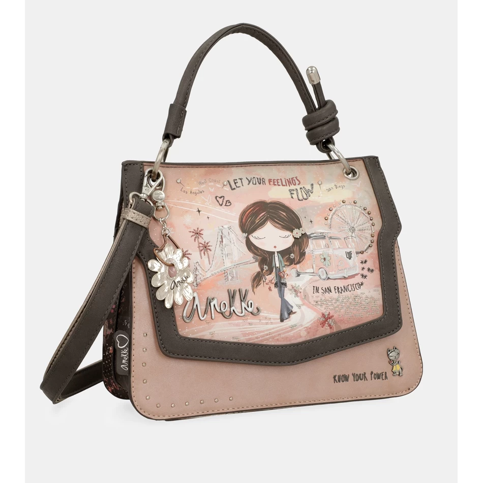 Anekke Peace & Love розовая сумка с клапаном