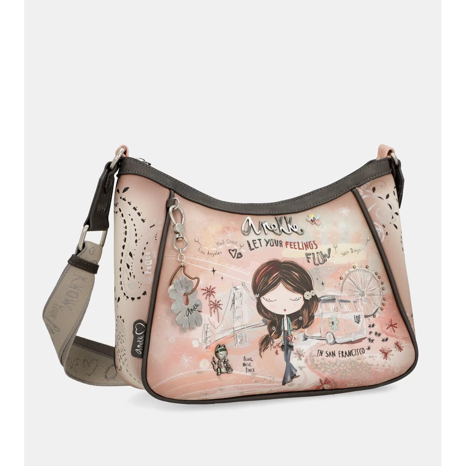 Anekke Peace & Love Rosa Crossbody-väska