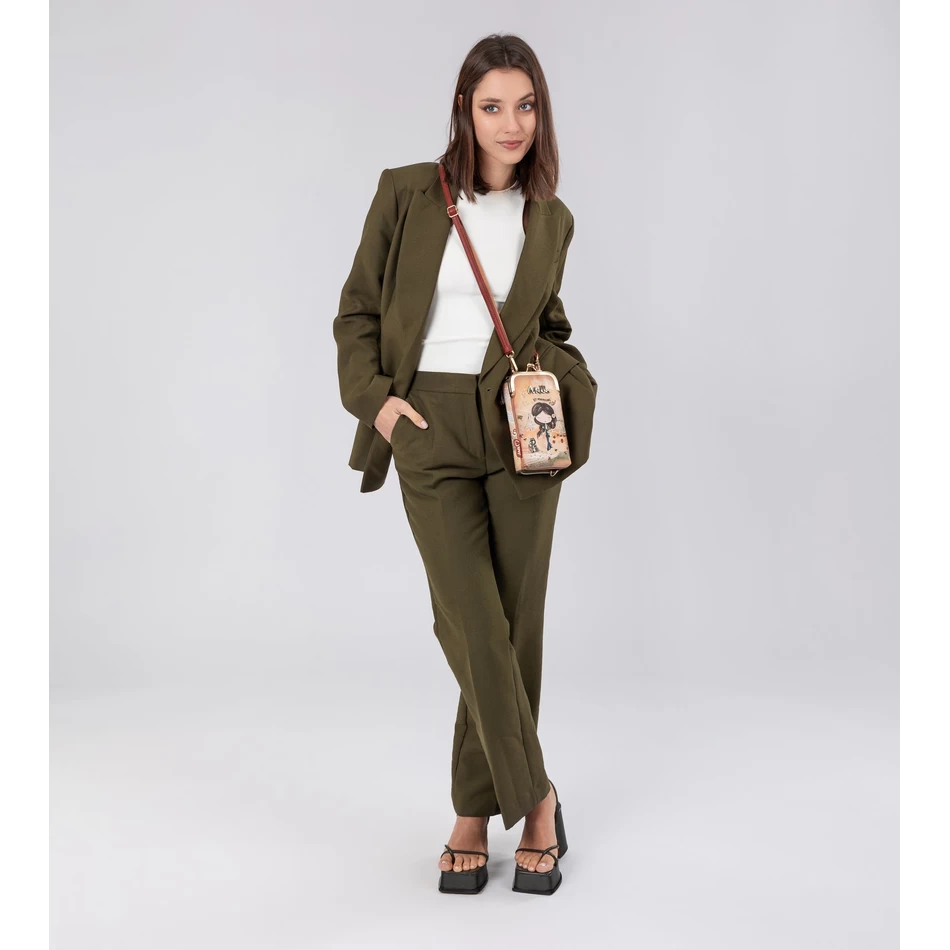 Anekke Peace & Love Borsa Portafoglio RFID 3 In 1 Color Cammello