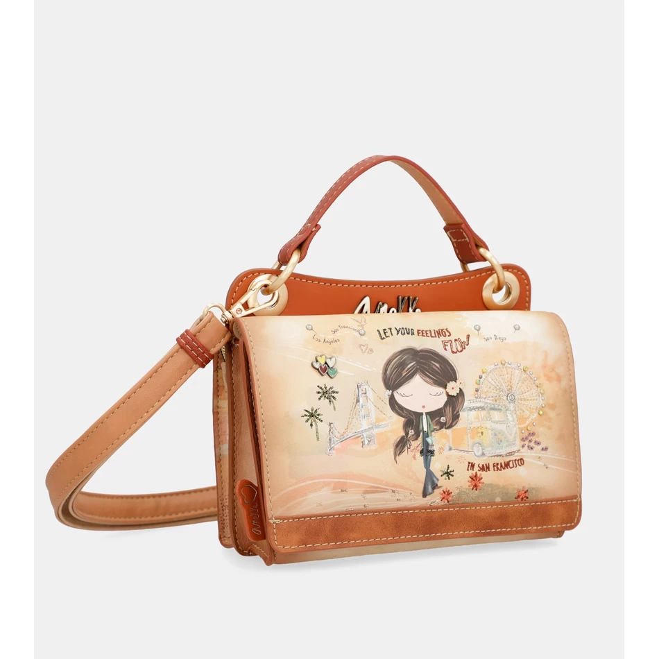 Anekke Peace & Love Camel Minilaukku