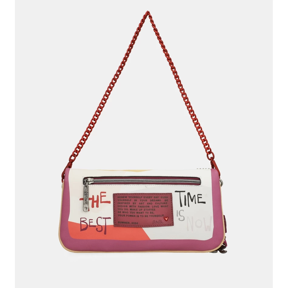 Anekke Modna Torbica Za čez Ramo S Kovinskim Ročajem