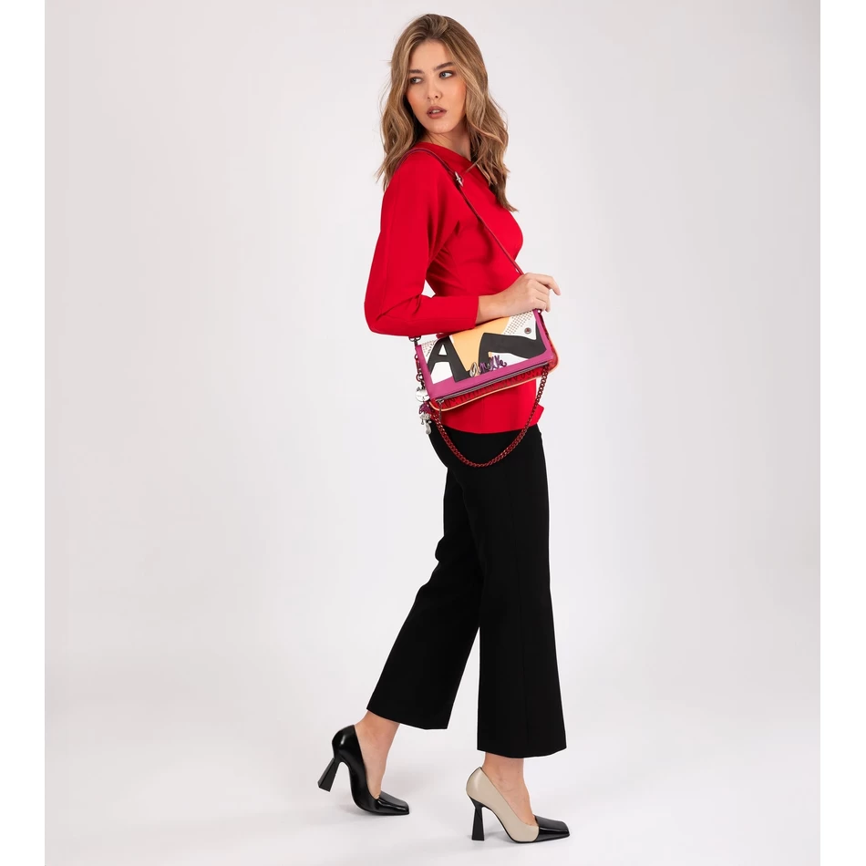 Anekke Modna Torbica Za čez Ramo S Kovinskim Ročajem