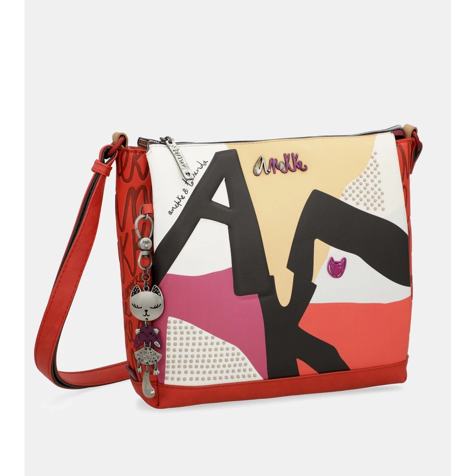 Anekke Fashion 3-osastoinen Crossbody Laukku