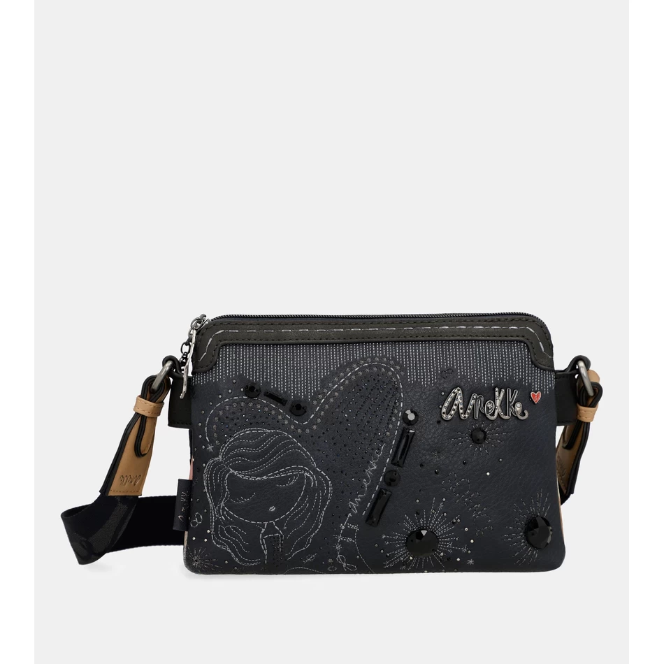 Anekke Studio Navy Blue 2-komorová Crossbody Kabelka