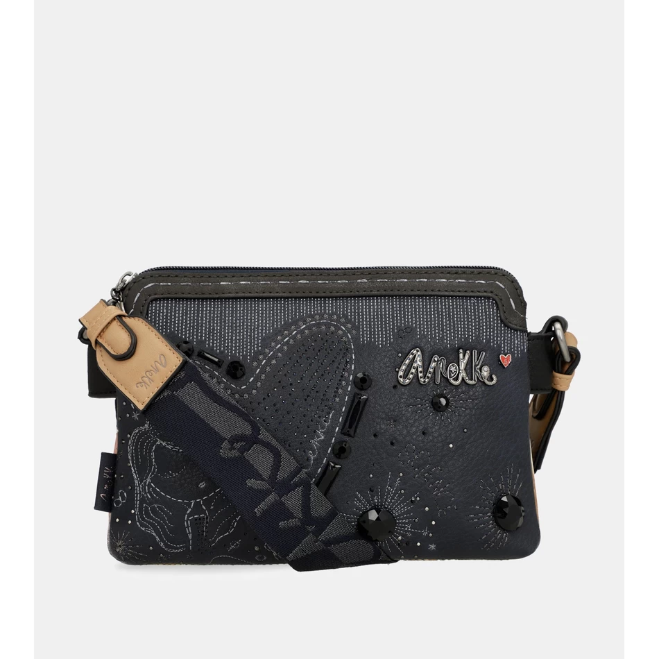 Anekke Studio Navy Blue 2-komorová Crossbody Kabelka