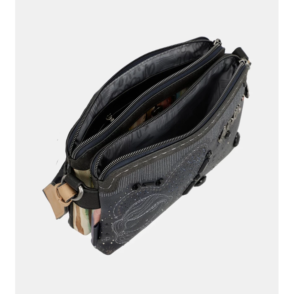 Anekke Studio Navy Blue 2-komorová Crossbody Kabelka