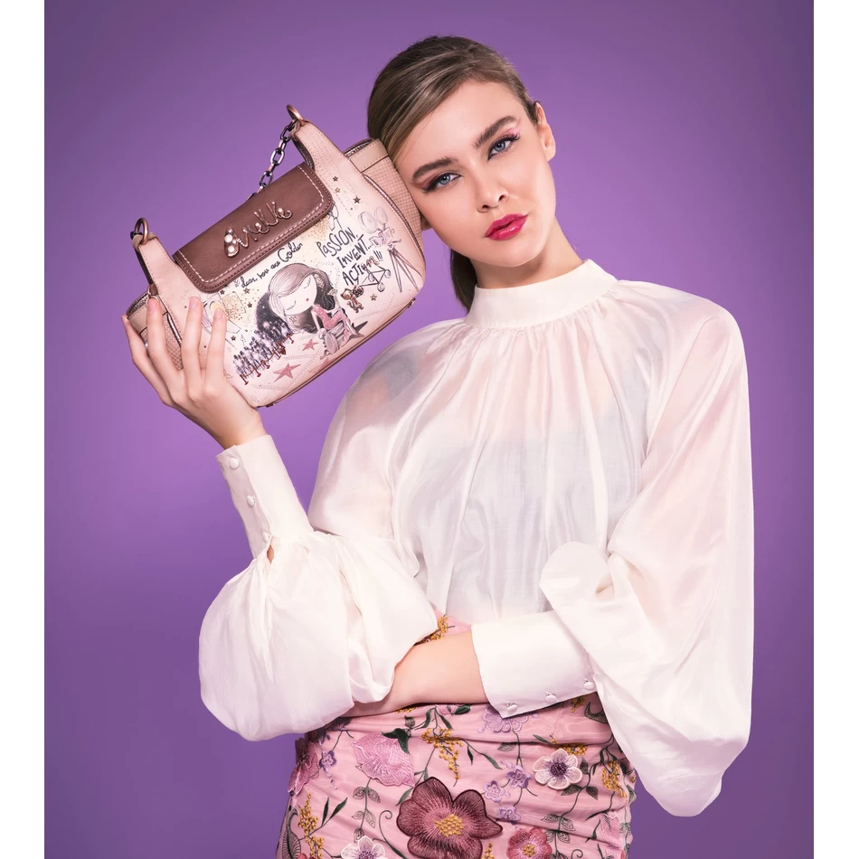 Anekke Hollywood Crossbody-väska Med Metallhandtag