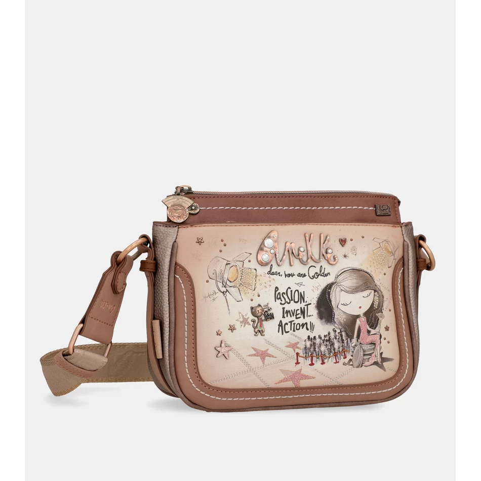 Anekke Hollywood 3-osastoinen Crossbody Laukku