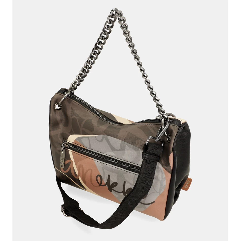 Anekke Heartbeat Crossbody Laukku Metallikahvalla