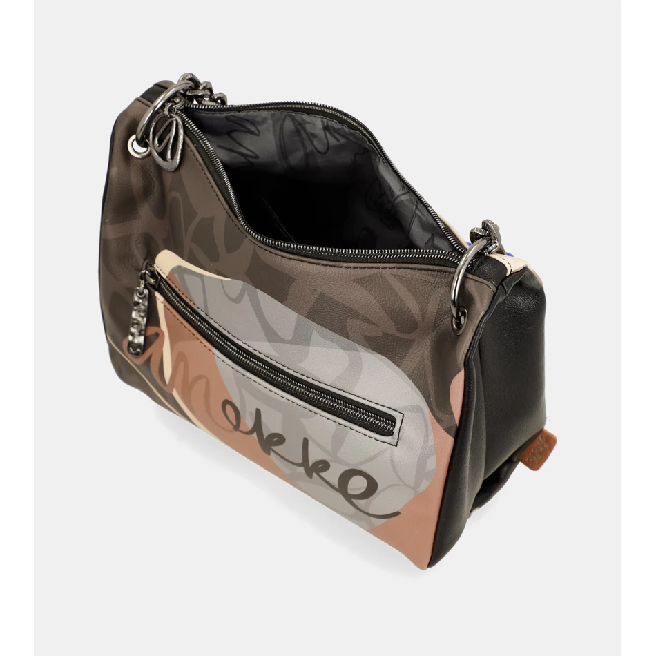 Anekke Heartbeat Crossbody Laukku Metallikahvalla