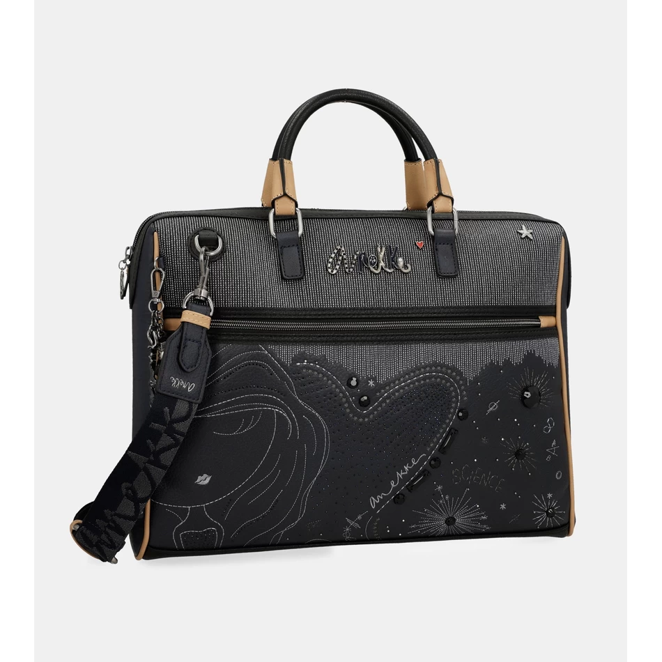 Anekke Studio navy blue briefcase