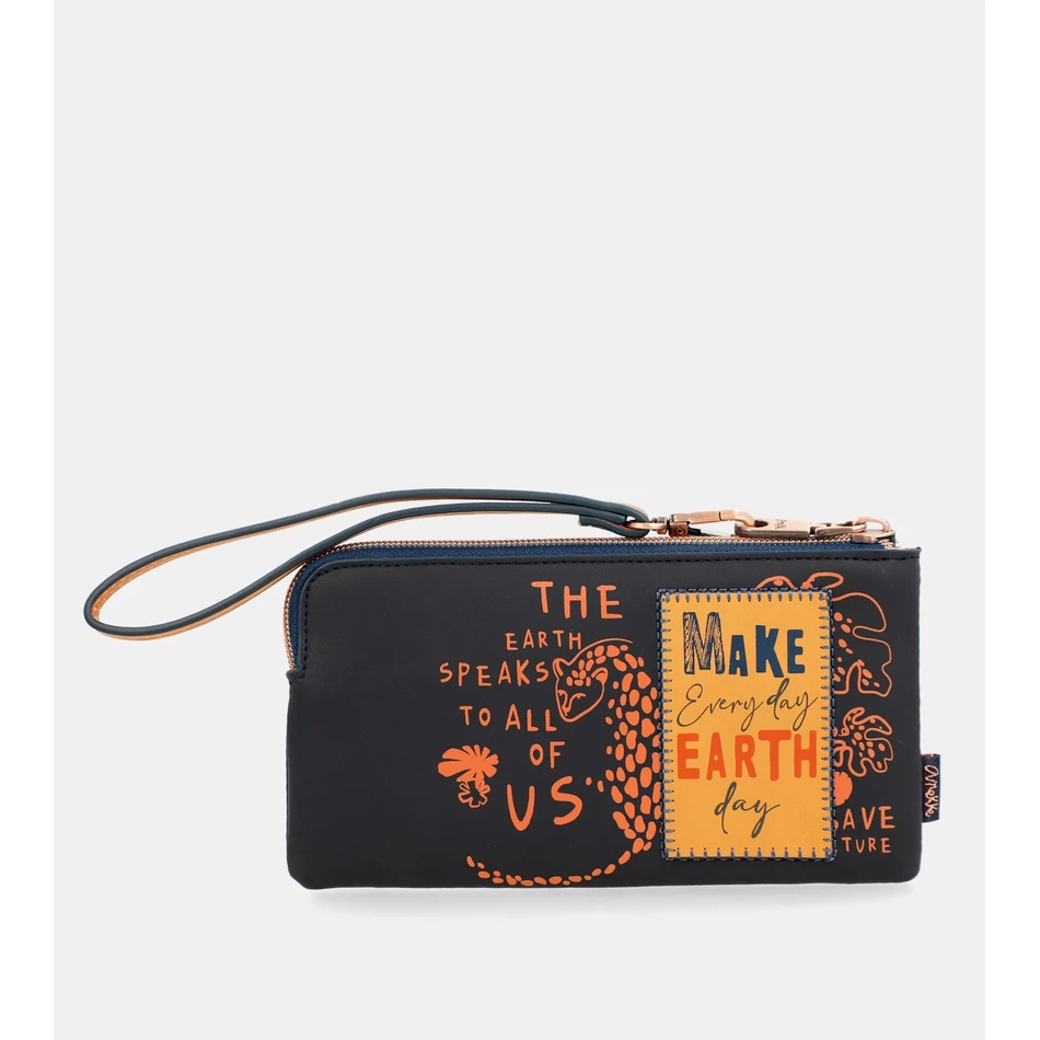 محفظة Anekke باللون الأزرق الداكن بتقنية تحديد الهوية بموجات الراديو طبيعة باتشاماما