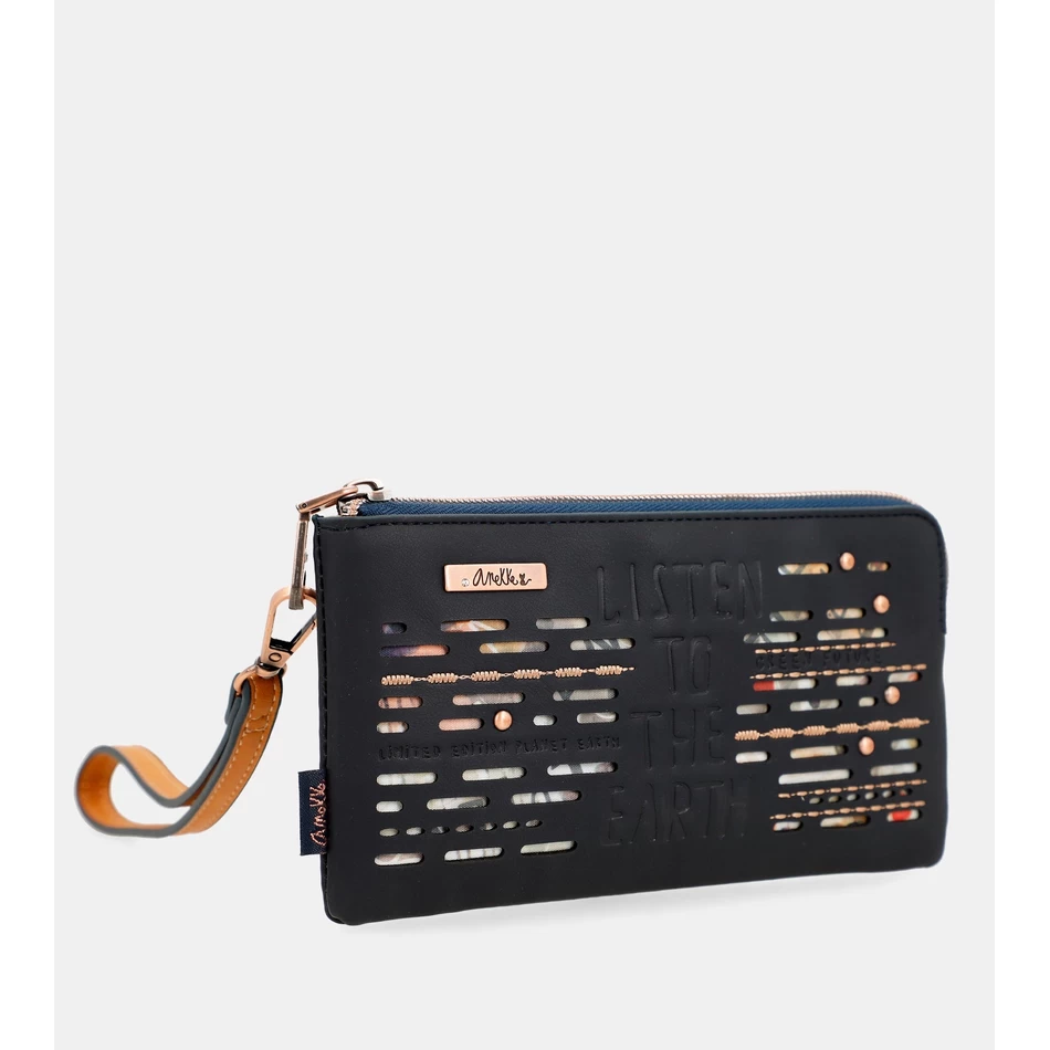 Anekke Navy blue RFID wallet Nature Pachamama