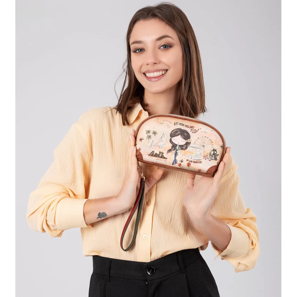 Anekke Peace & Love Camel Rfid Holdall Taske