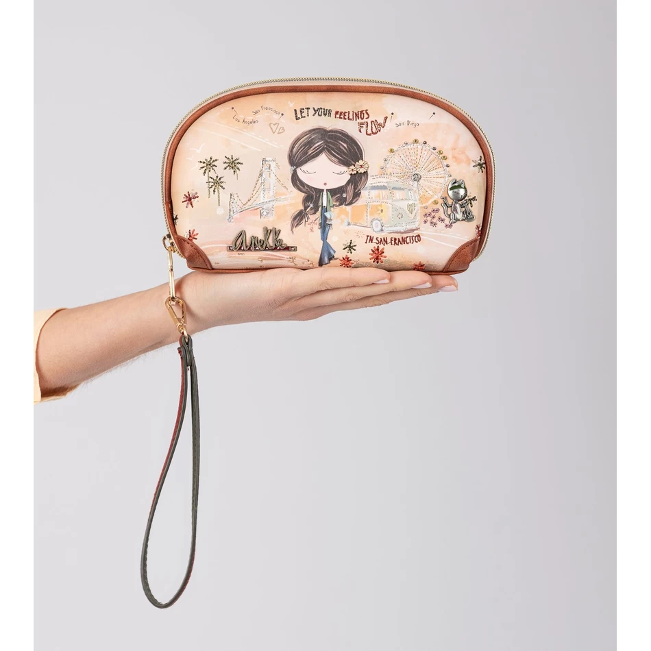 Anekke Peace & Love Camel Rfid Holdall Taske