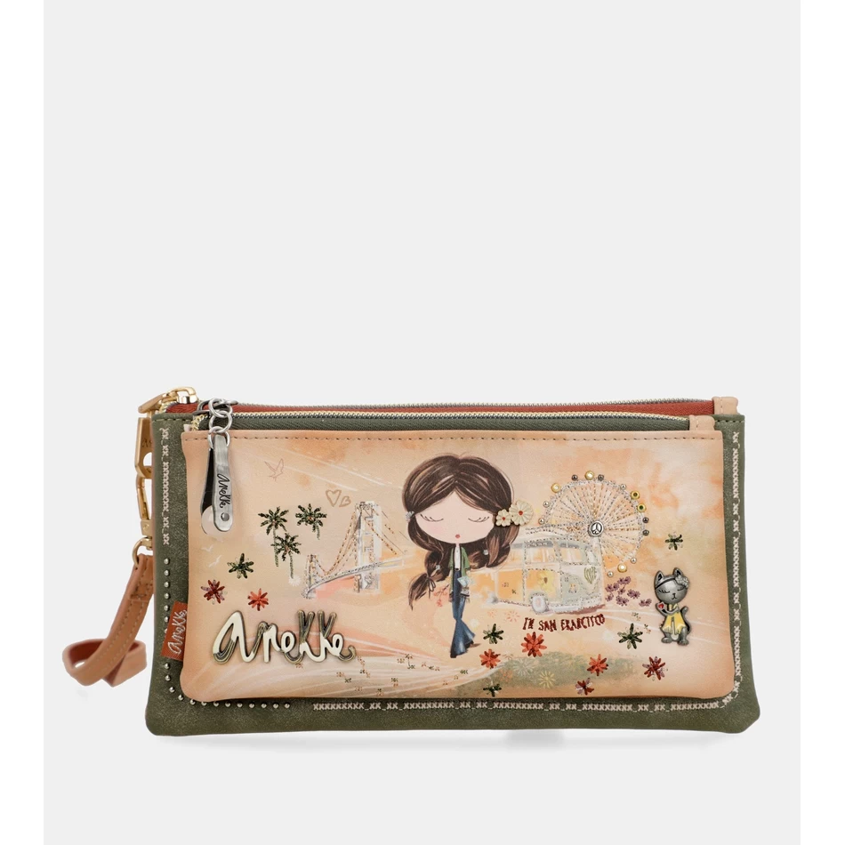 Anekke Anekke السلام والحب محفظة الجمل Rfid