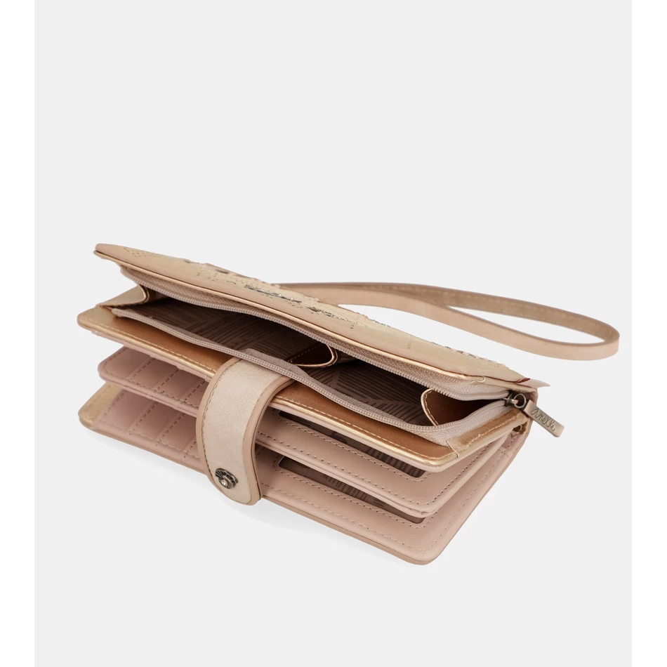 محفظة Anekke Studio عارية كبيرة الحجم بتقنية تحديد الهوية بموجات الراديو