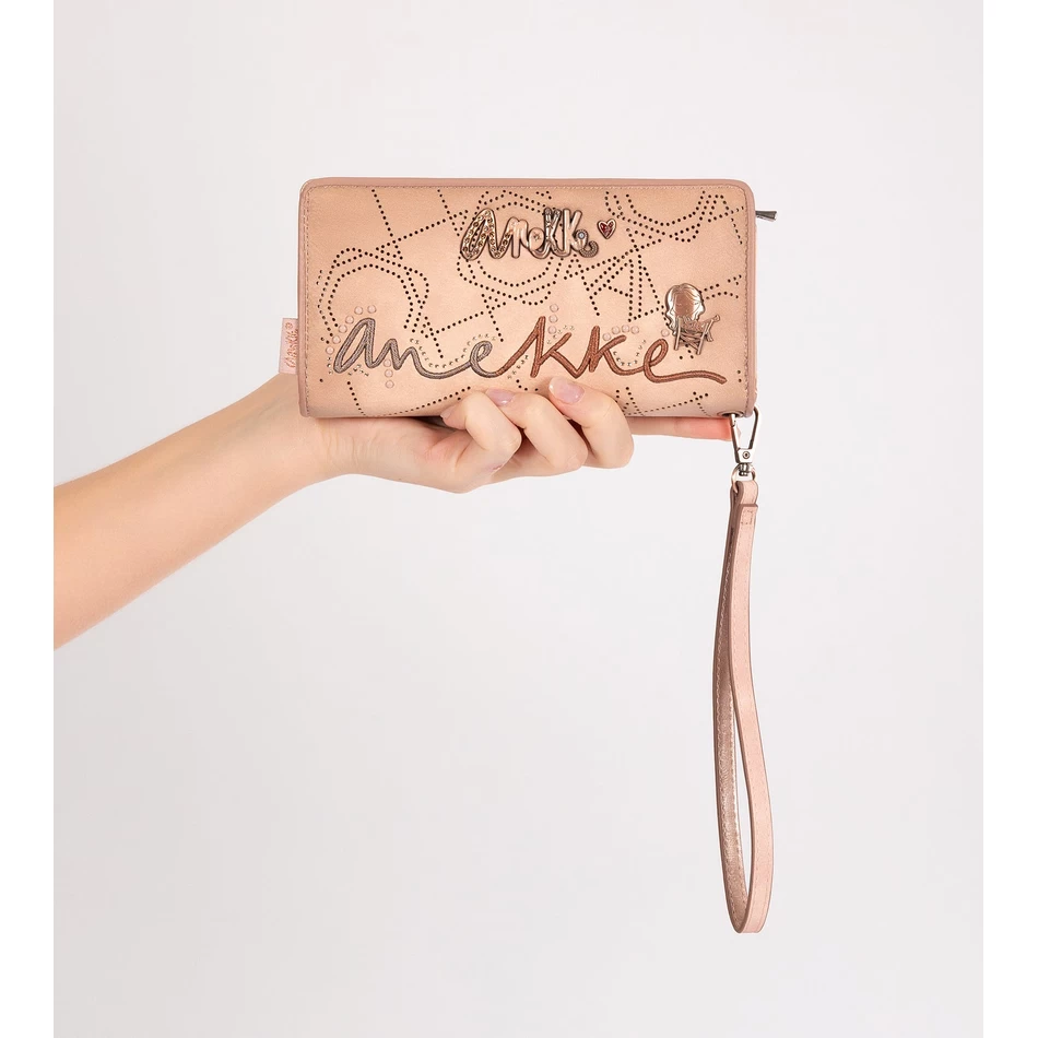 Anekke Studio nude large RFID wallet