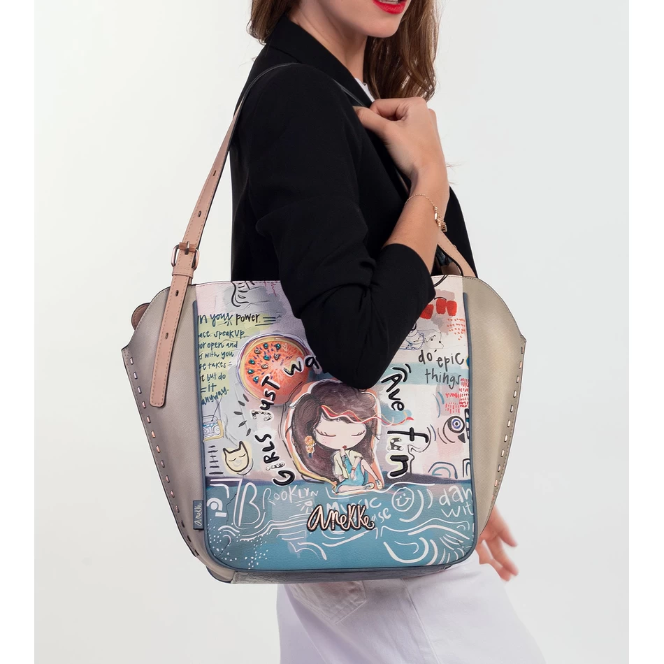 Anekke Sjov & Musik Oval Shopper Taske