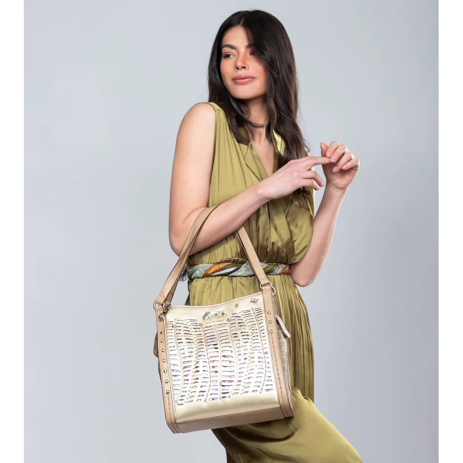 Anekke Nature Pachamama Golden Crossbody Taske Anekke