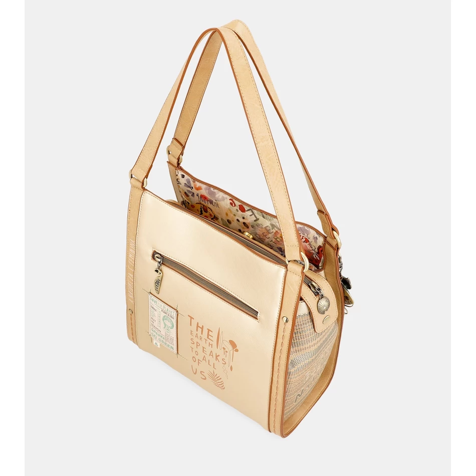 Anekke Nature Pachamama Golden Crossbody Taske Anekke