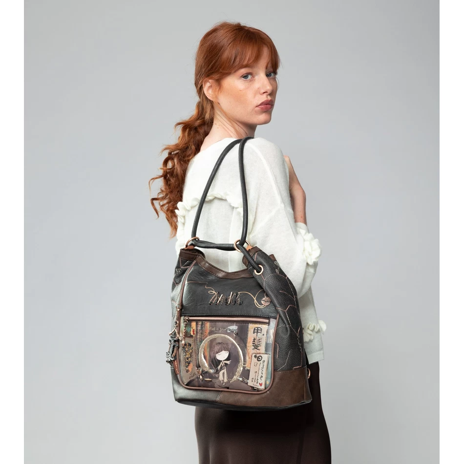 Anekke Shōen shoulder bag convertible into a backpack
