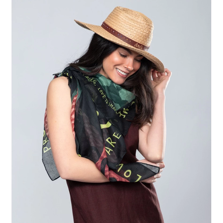 Anekke Cappello In Rafia Tostata