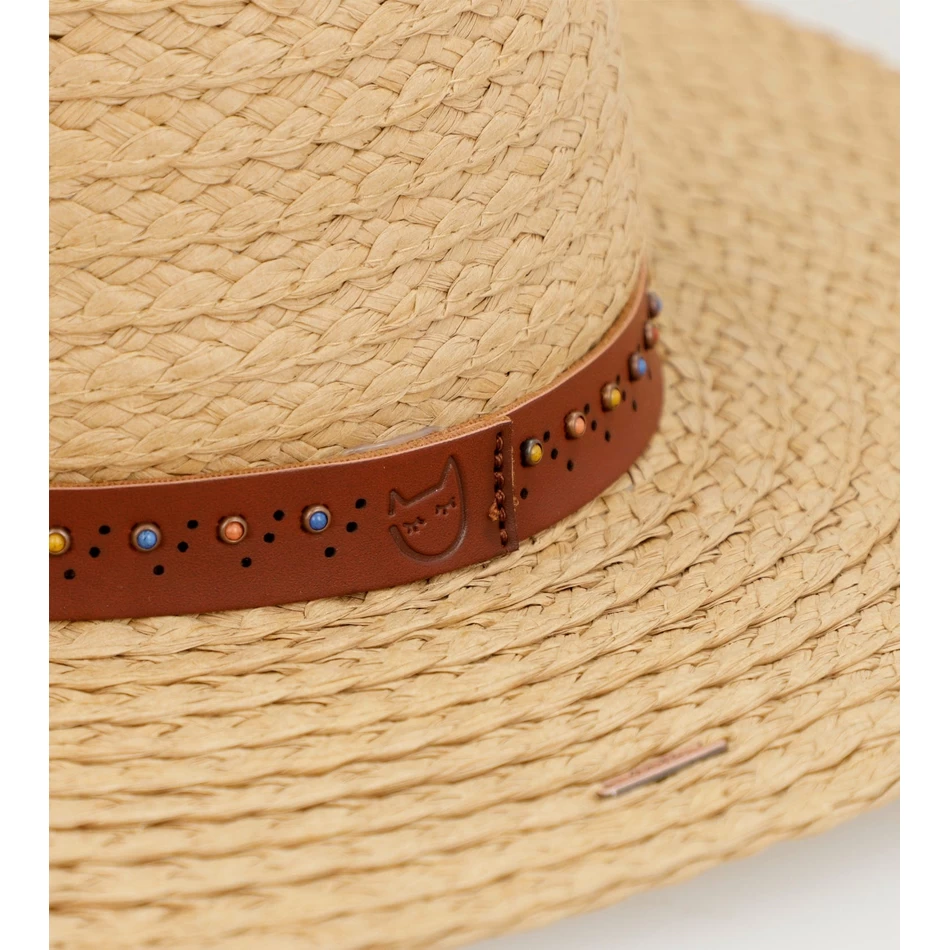 Anekke Cappello In Rafia Tostata