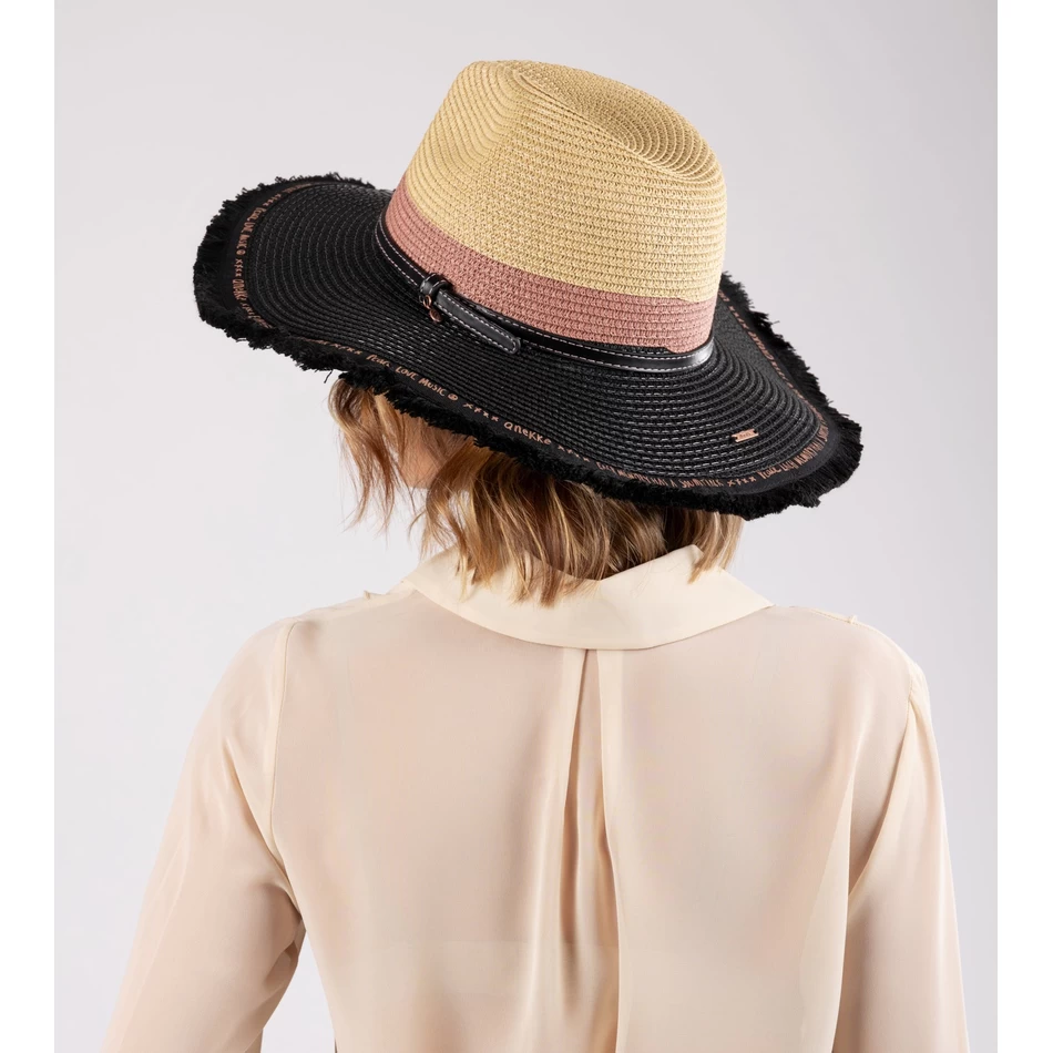 Anekke Cappello In Rafia A Contrasto