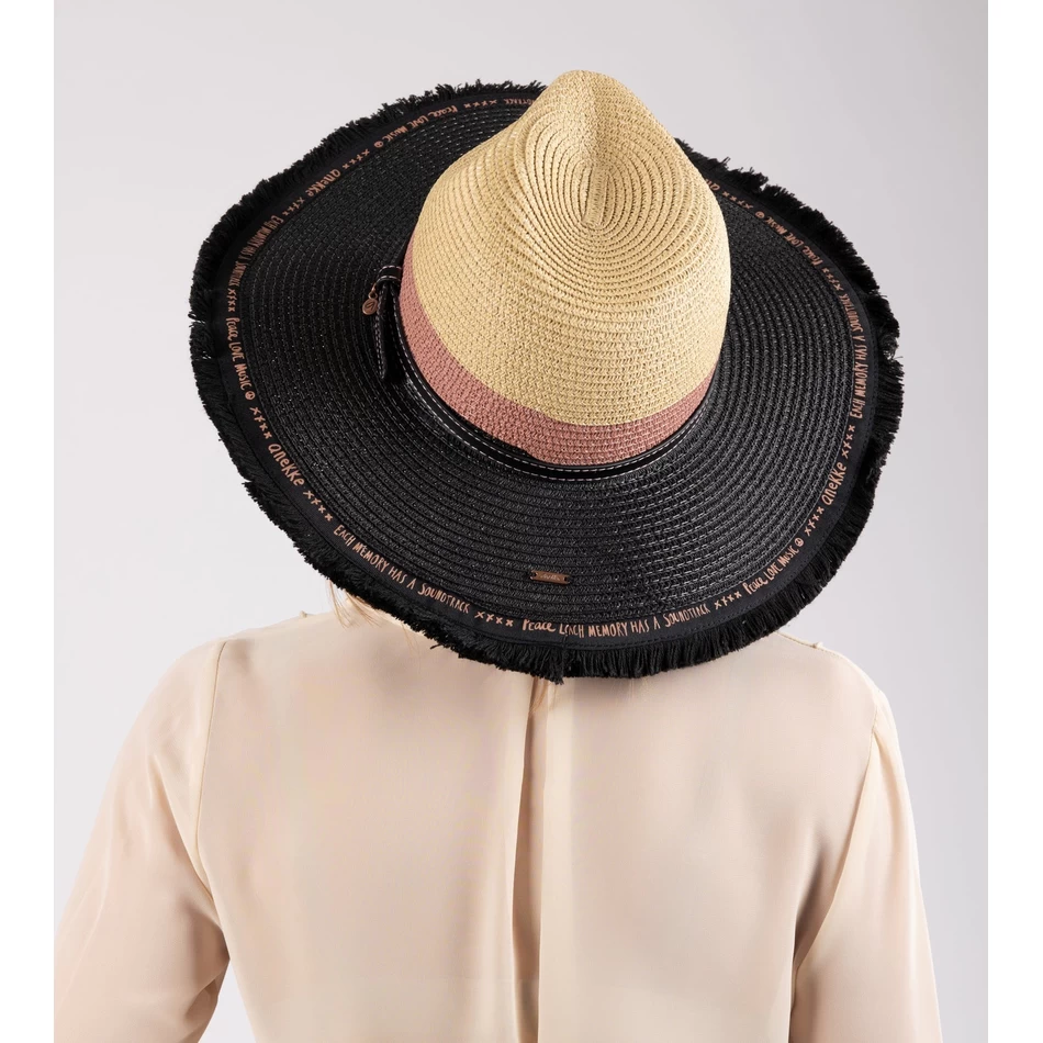 Anekke Cappello In Rafia A Contrasto