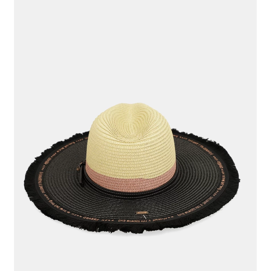 Anekke Cappello In Rafia A Contrasto