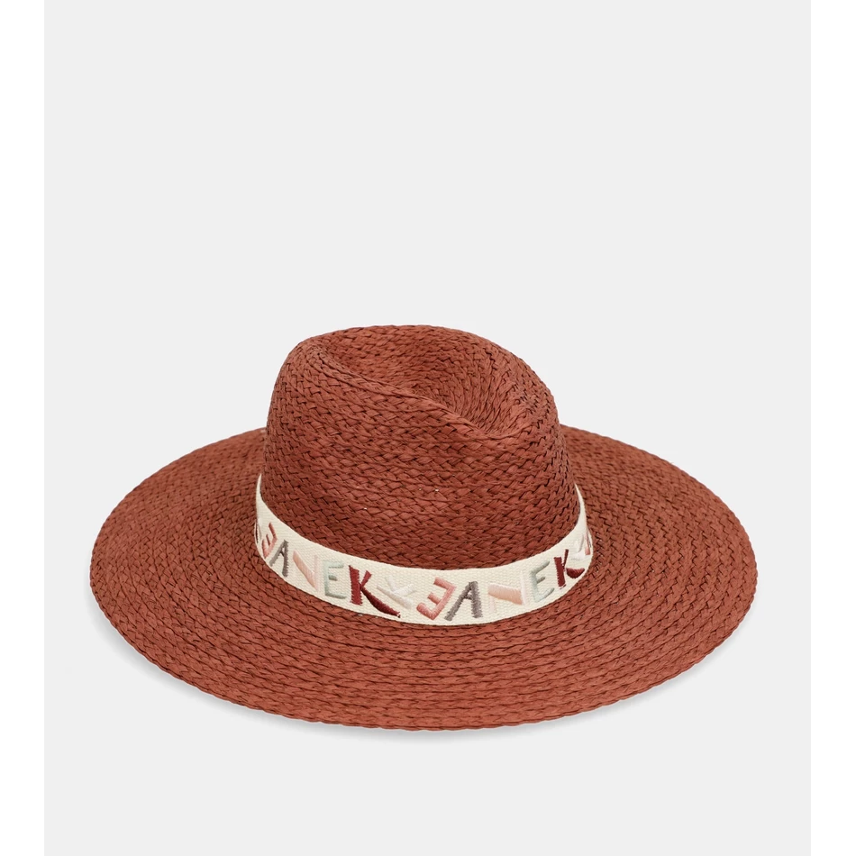 Anekke Terracotta Raffia Hoed
