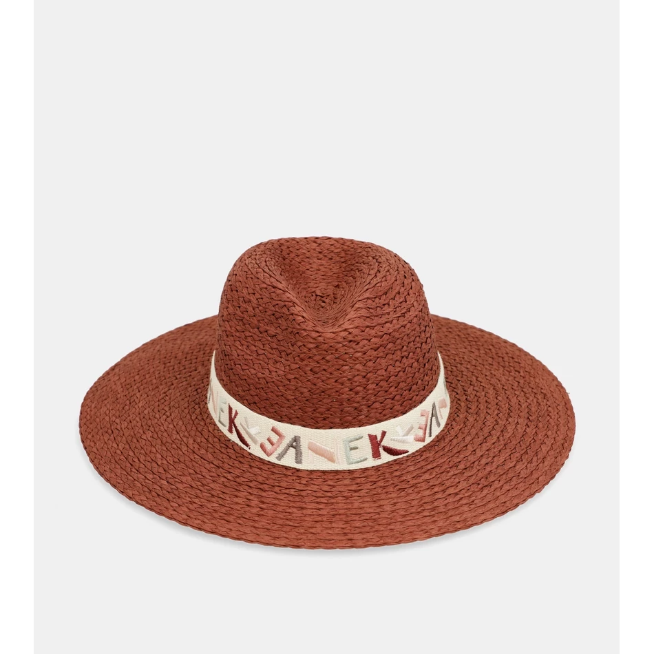 Anekke Terracotta Raffia Hoed